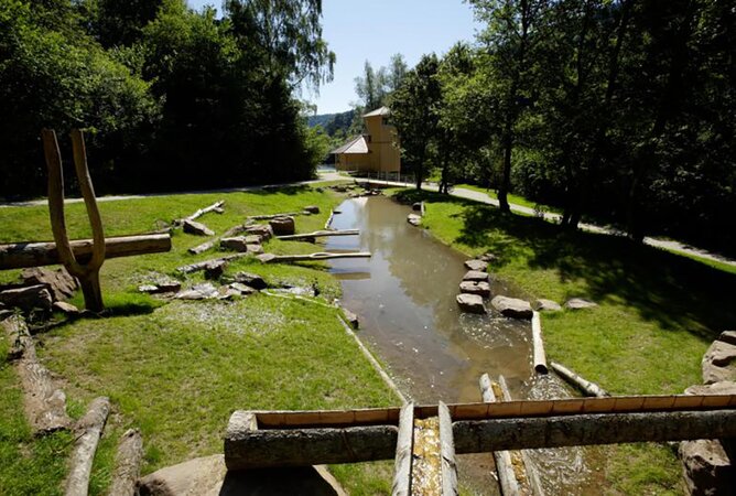 Aufnahme vom Wasserspielplatz