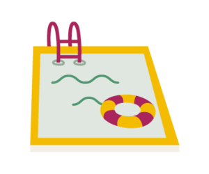 Illustration vom Schwimmbad