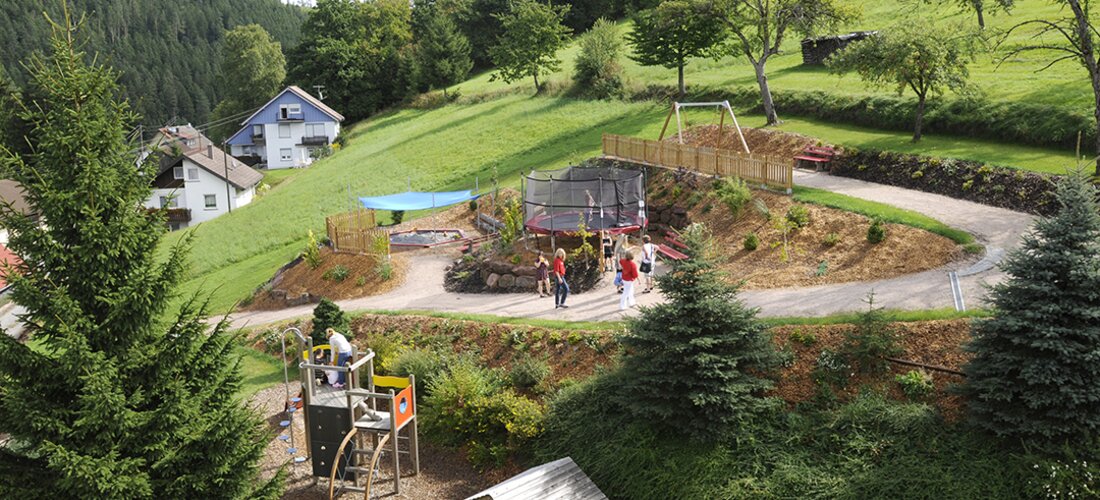 Luftaufnahme vom Bergspielplatz