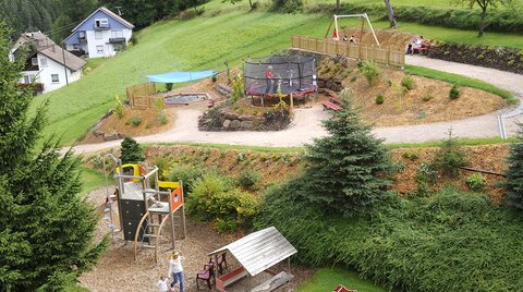 Luftaufnahme vom Bergspielplatz